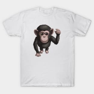 Cute Chimpanzee Drawing T-Shirt